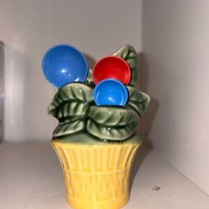 Colorful Ceramic Vase with Ball Accents